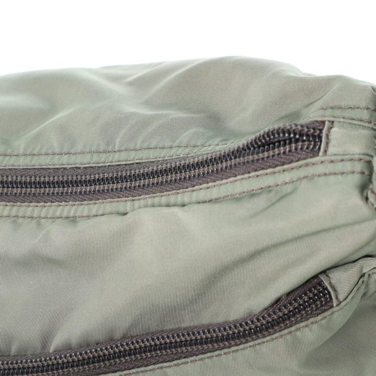 Prada Front Zip Messenger Bag Tessuto Medium at 1stDibs