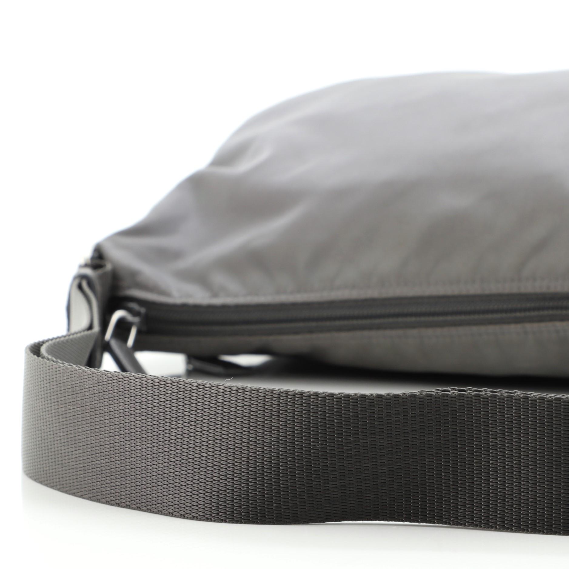 Prada Front Zip Messenger Bag Tessuto Medium at 1stDibs