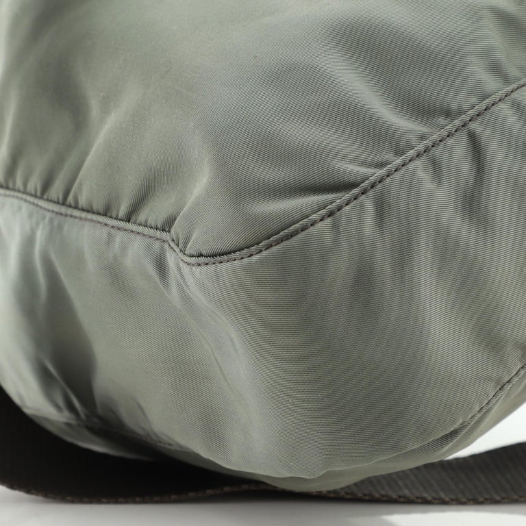 Prada Front Zip Messenger Bag Tessuto Medium at 1stDibs