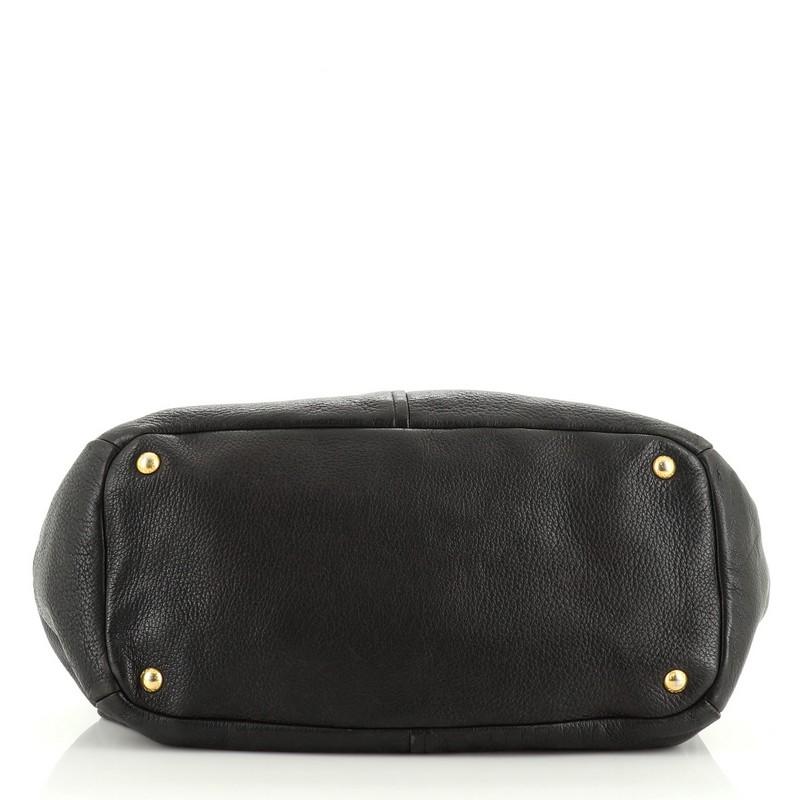 Prada Front Zip Shoulder Bag Cervo Antik Leather Medium In Good Condition In NY, NY