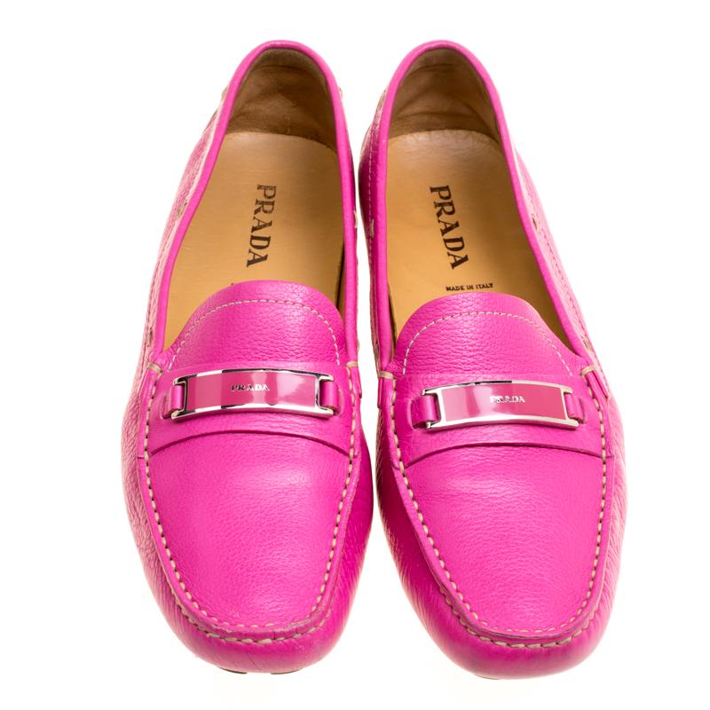 fuchsia pink loafers