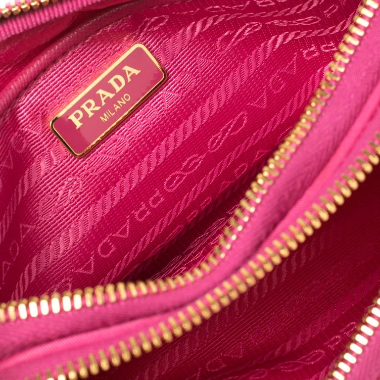 Prada, Bags, Prada Hot Pink Fushia Mini Drawstring Nylon Bag Authentic  Prada With Tags