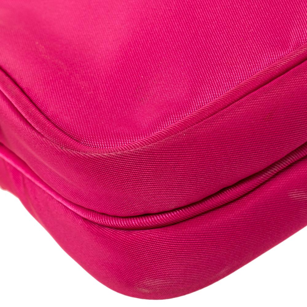 Pink Prada Fuchsia Tessuto Nylon Mini Crossbody Bag
