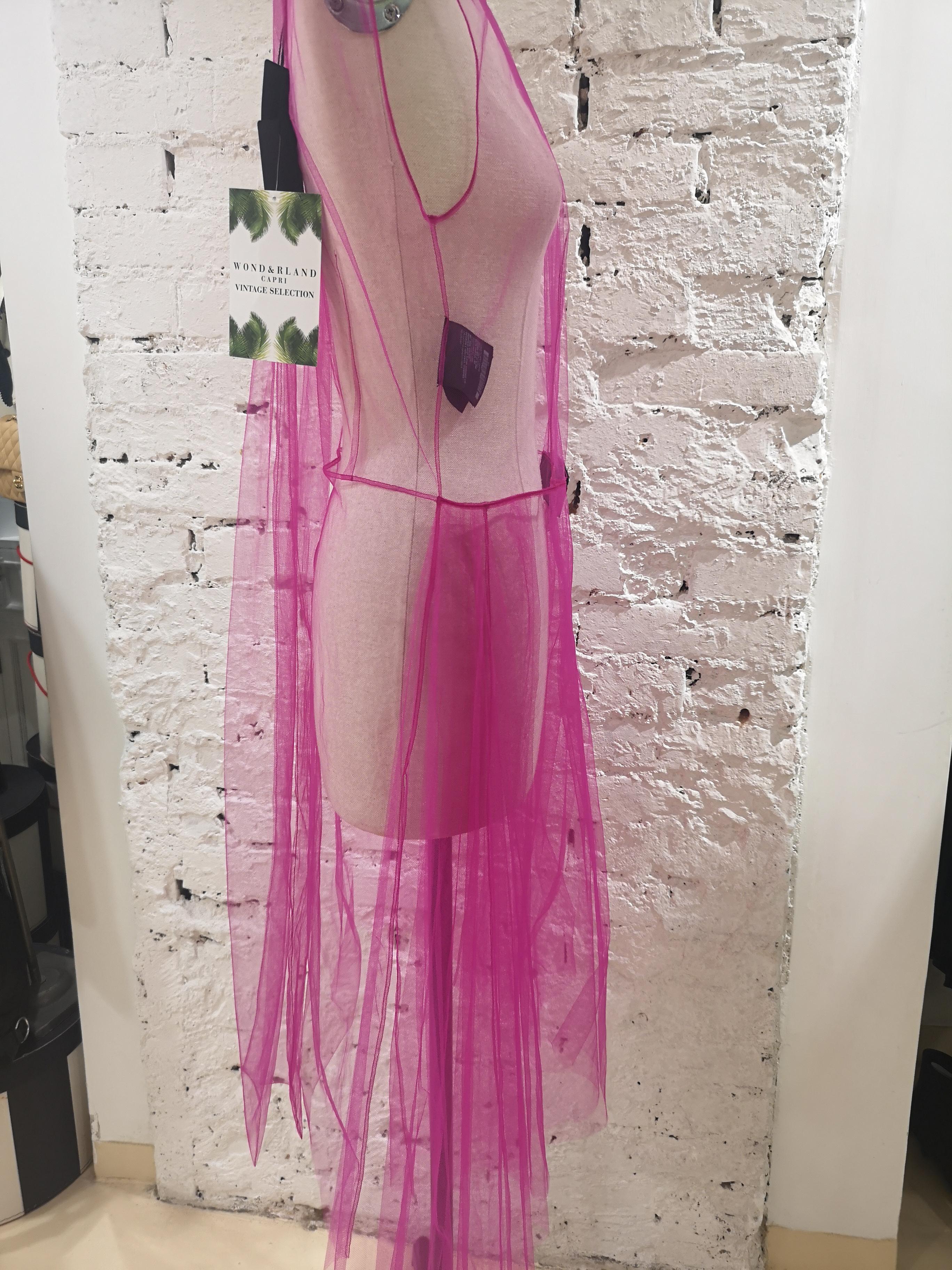 Prada fucsia purple tulle dress In New Condition For Sale In Capri, IT