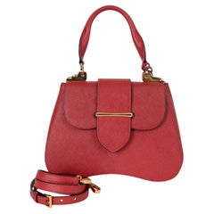 PRADA Fuoco red Saffiano Lux leather 2019 SIDONIE MEDIUM Bag