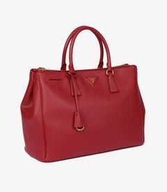 Prada Fuoco Saffiano Lux Leather Large Galleria Tote