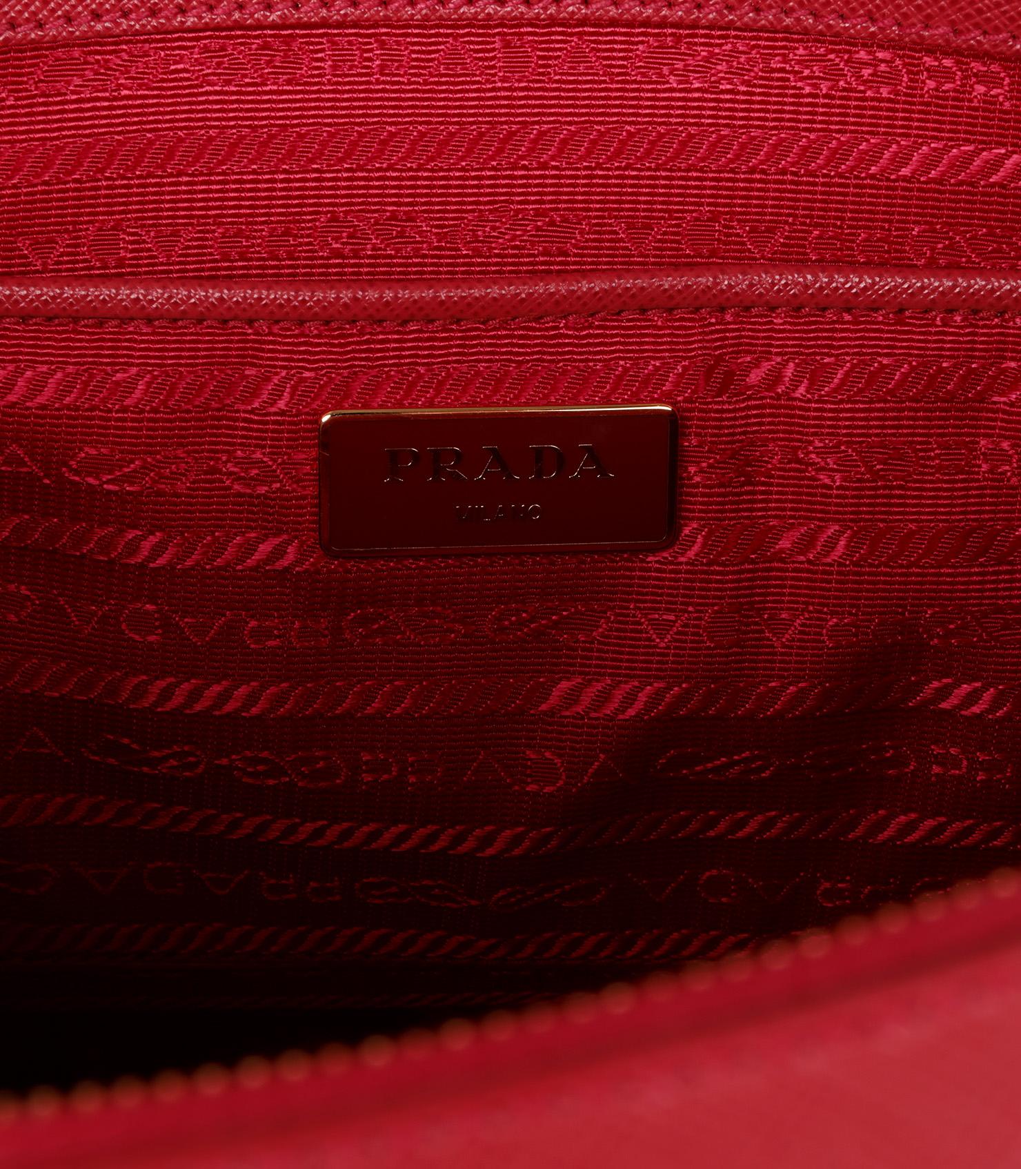 Prada Fuoco Saffiano Lux Leather Large Galleria Tote 2
