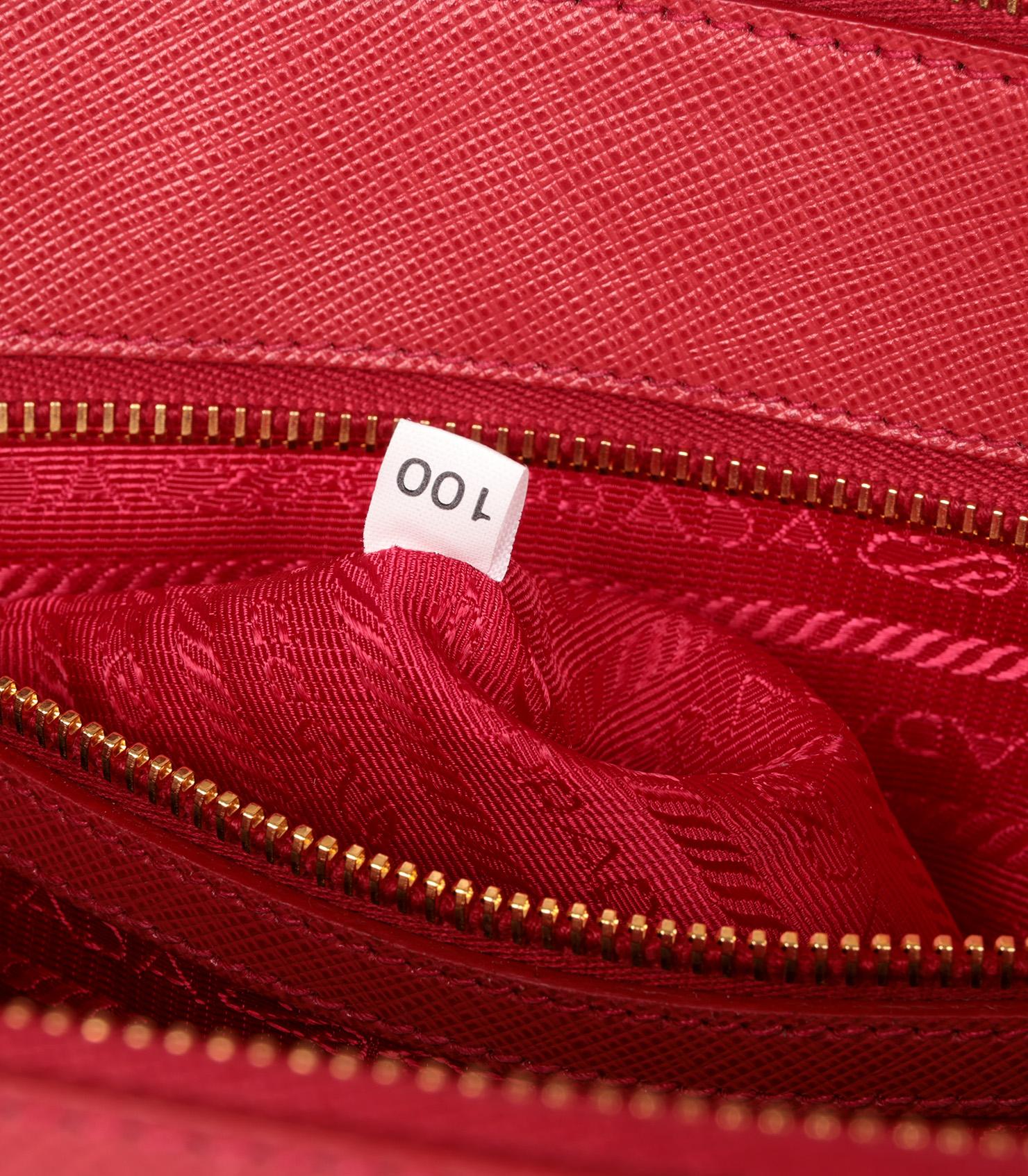 Prada Fuoco Saffiano Lux Leather Large Galleria Tote 3