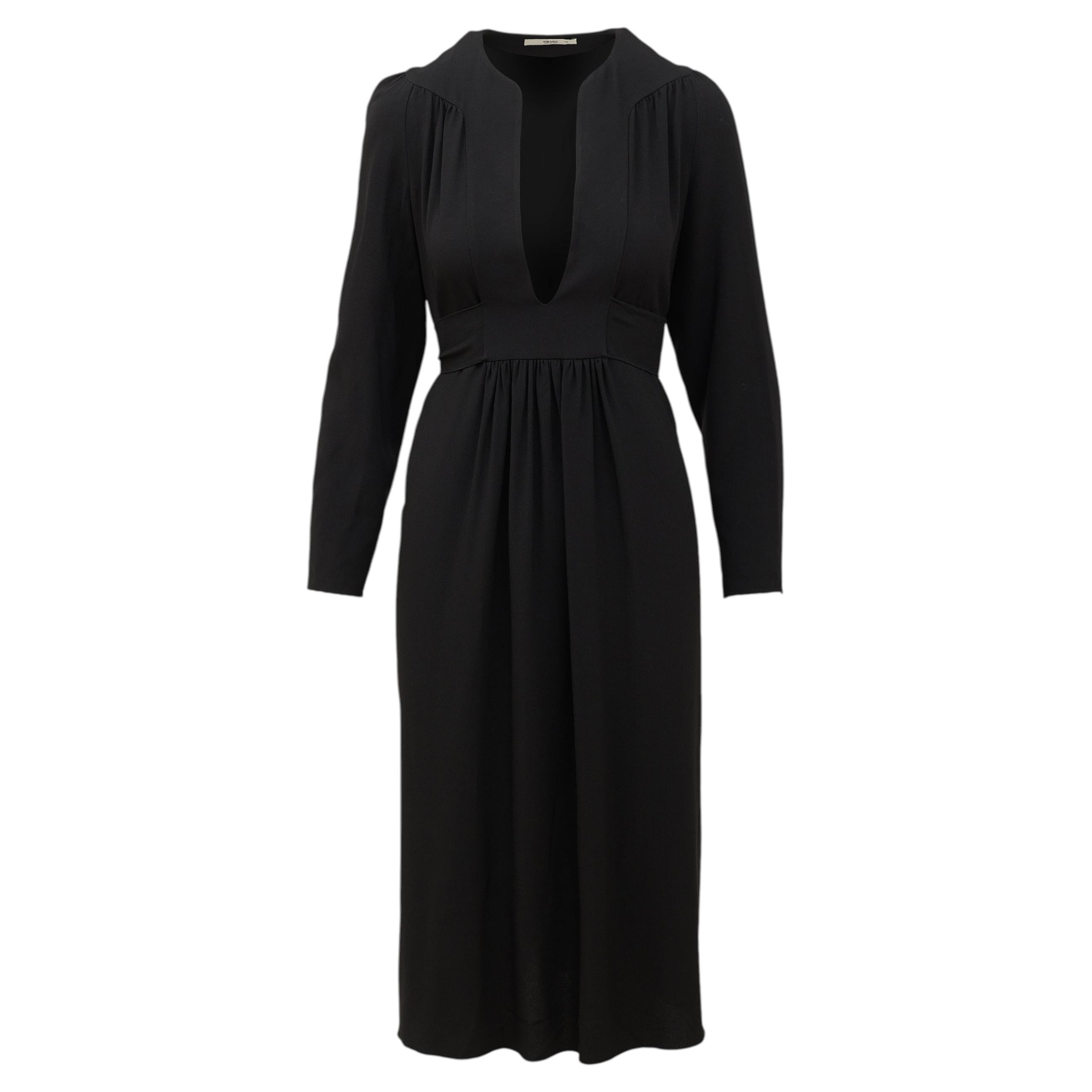 Prada FW 2001 Black Crepe Runway Dress IT 42