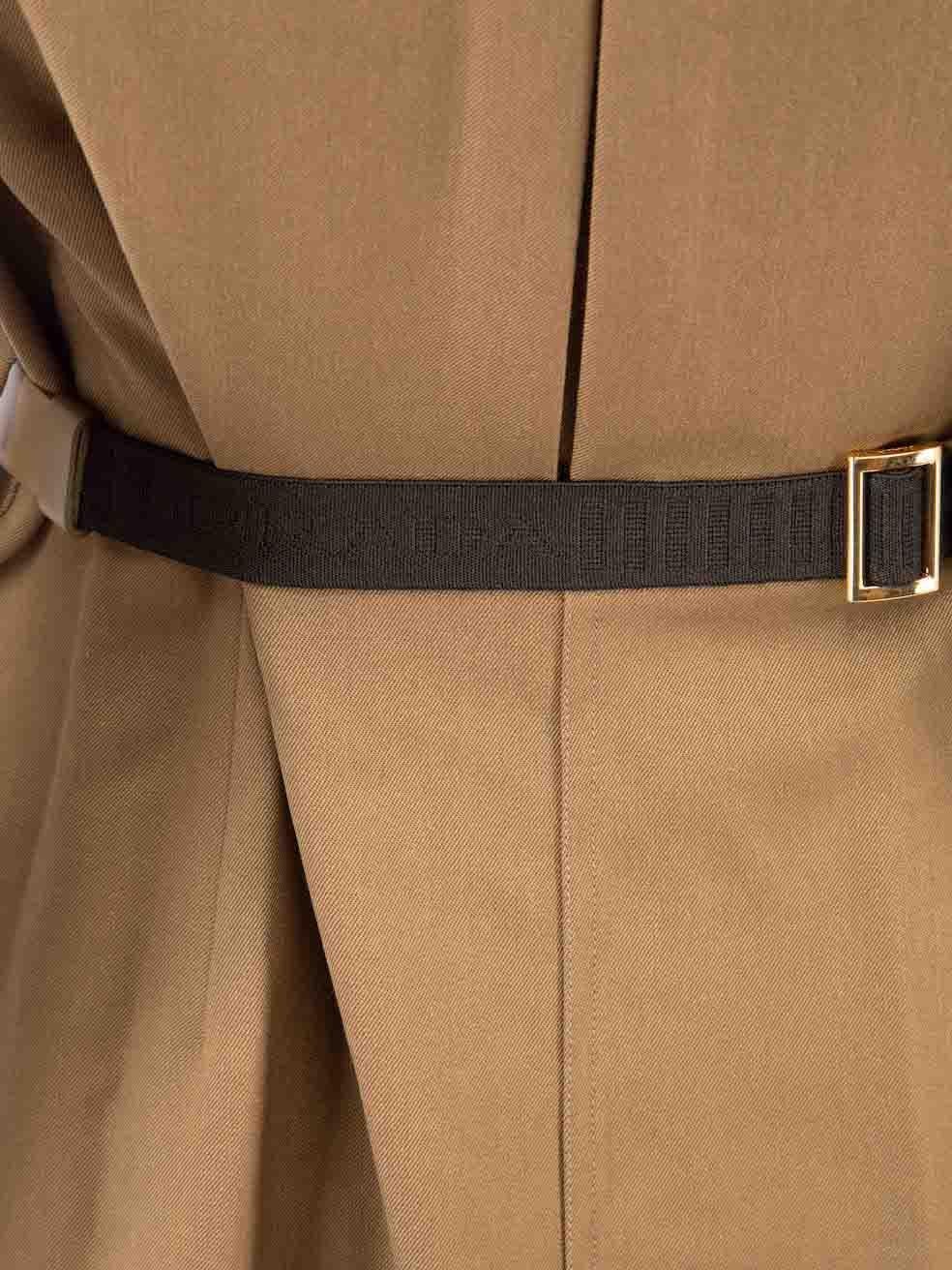 Prada FW23 Khaki Wool Belted Mini Dress Size M 1
