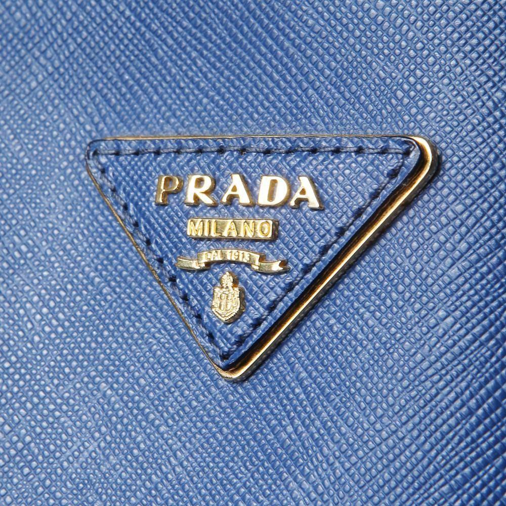 Women's or Men's Prada Galleria Blue Saffiano Leather Tote Bag