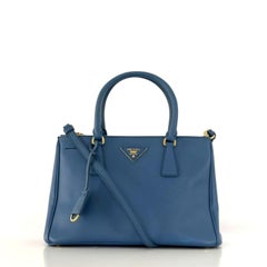 PRADA Galleria Crossbody Handbag Blue Leather Circa 2005