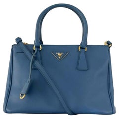PRADA Galleria Crossbody Handbag Blue Leather Circa 2005