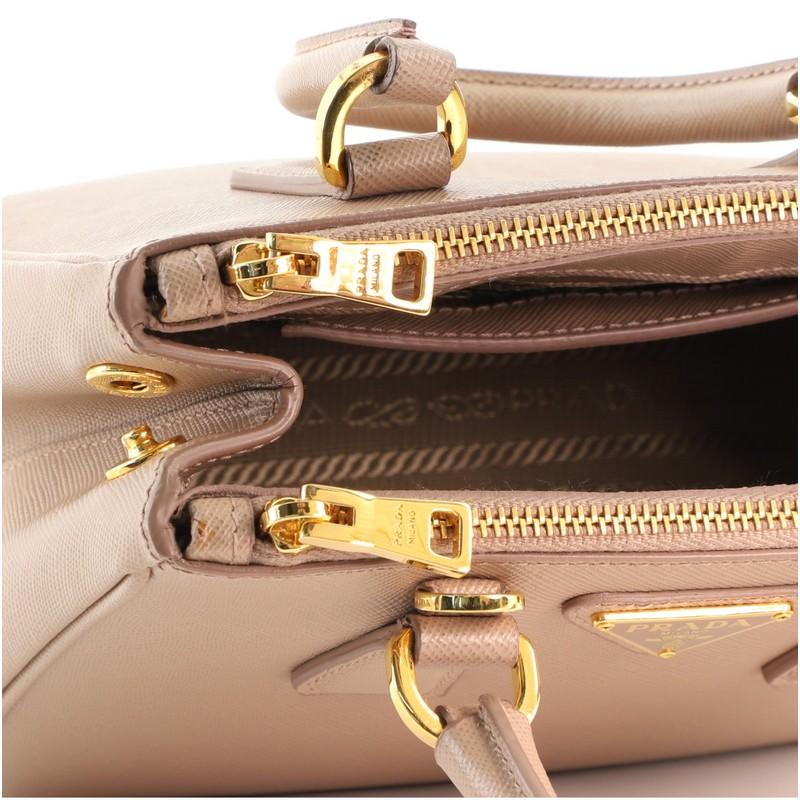Prada Galleria Double Zip Tote Saffiano Leather Mini 4