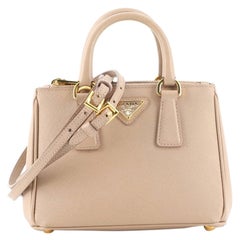 Prada Galleria Double Zip Tote Saffiano Leather Mini