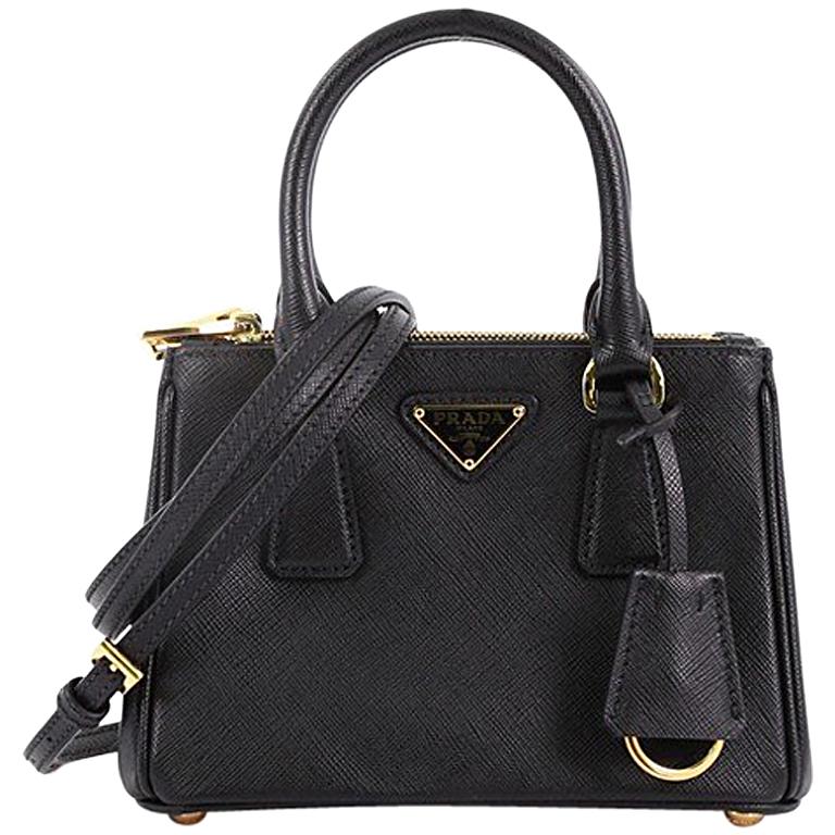 Prada Galleria Double Zip Tote Saffiano Leather Mini At 1stDibs Prada Galleria Double Zip Tote Saffiano Leather Mini At 1stDibs