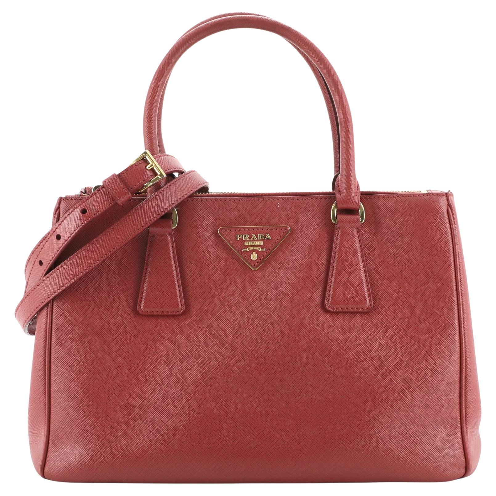 Prada Galleria Double Zip Tote Saffiano Leather Small