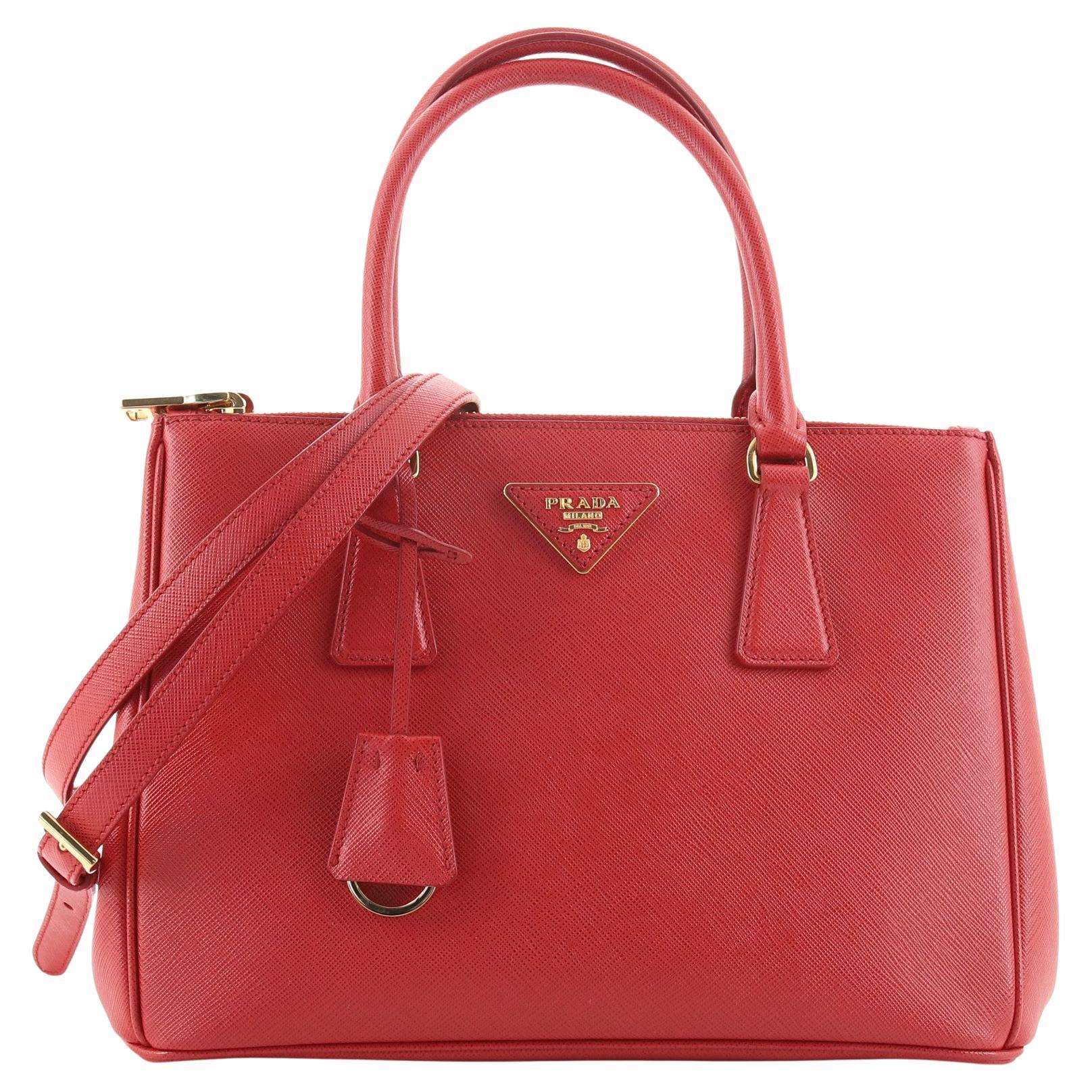 Prada Red Patent Spazzolato Leather Large Double Zip Tote at 1stDibs ...