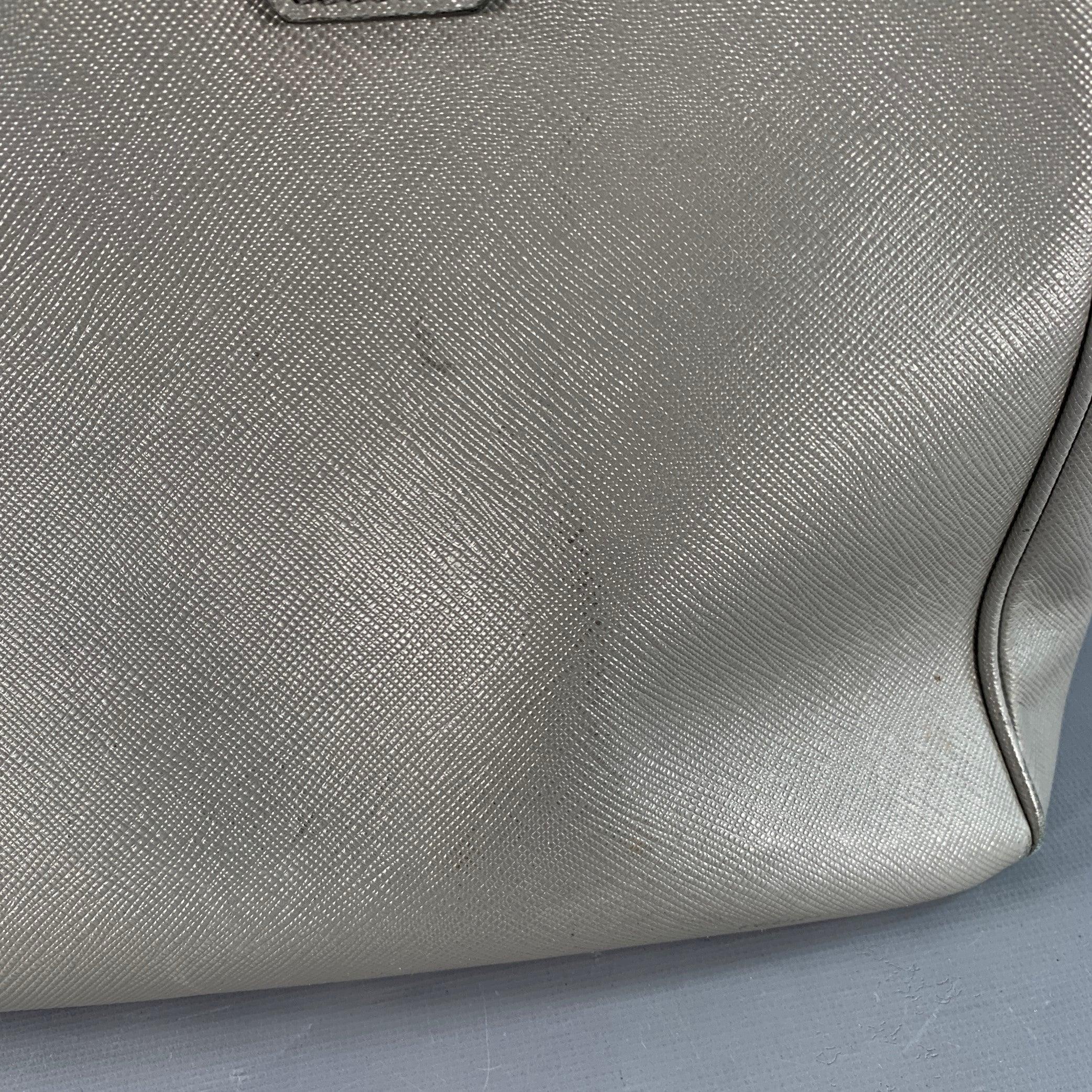 PRADA Galleria Grau Saffiano Leder Handtasche mit Griffen im Angebot 6