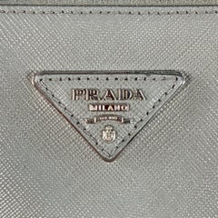 PRADA Galleria Grey Saffiano Leather Top Handles Handbag