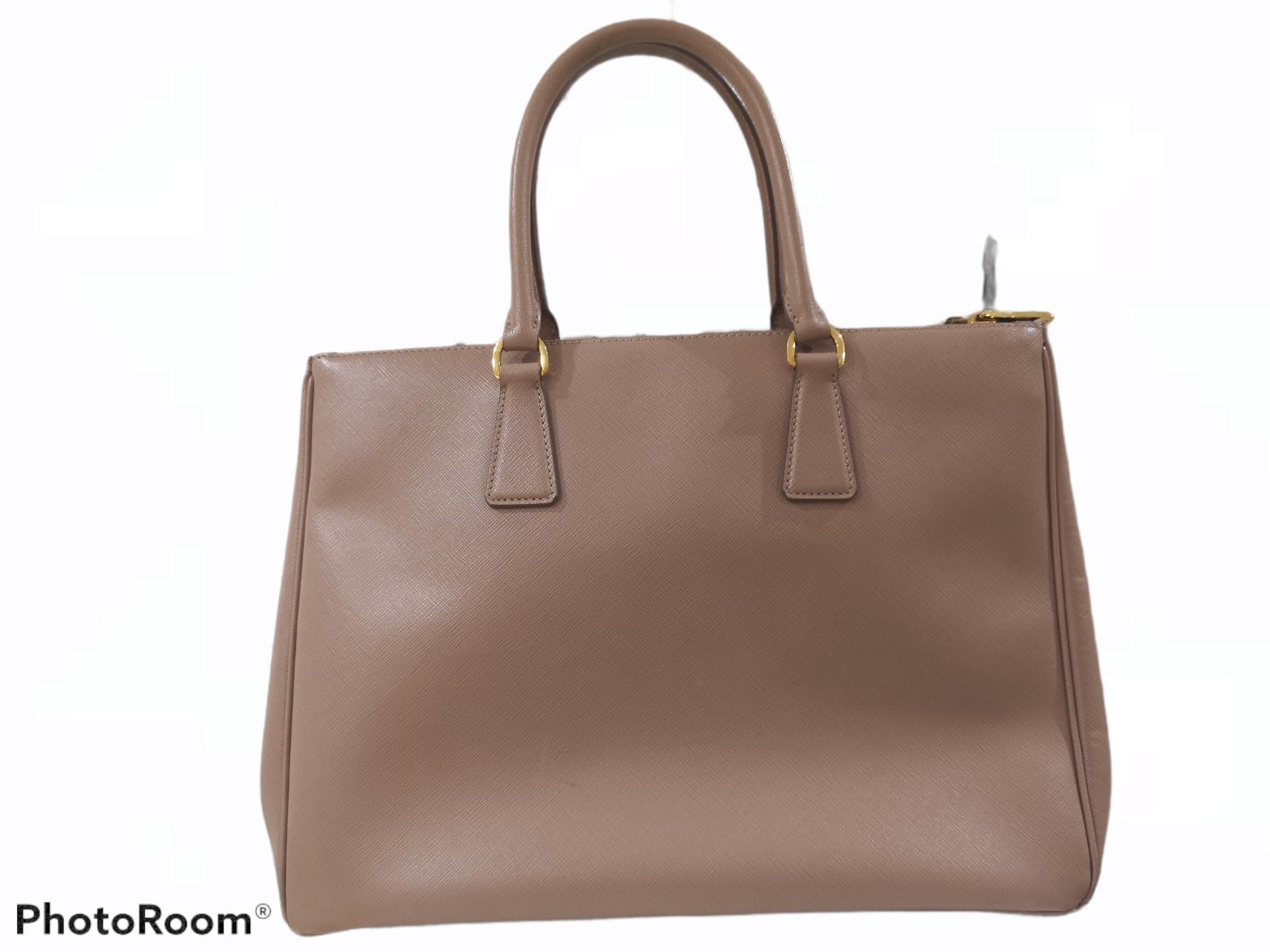 Brown Prada Galleria Leather shoulder handle bag