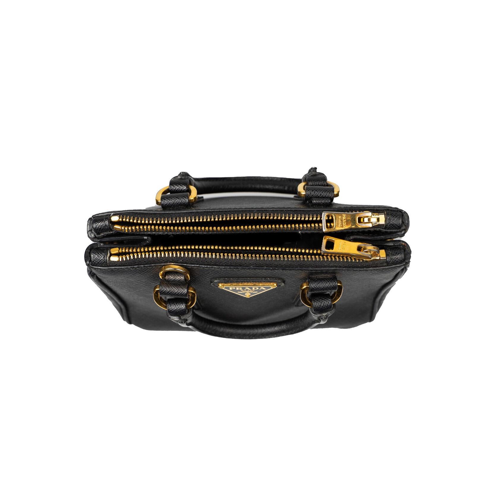 Black Prada Galleria Micro For Sale