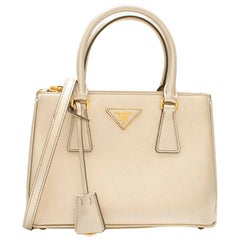 Prada Galleria Mini Saffiano Gold Tone Leather Bag - New Season mini