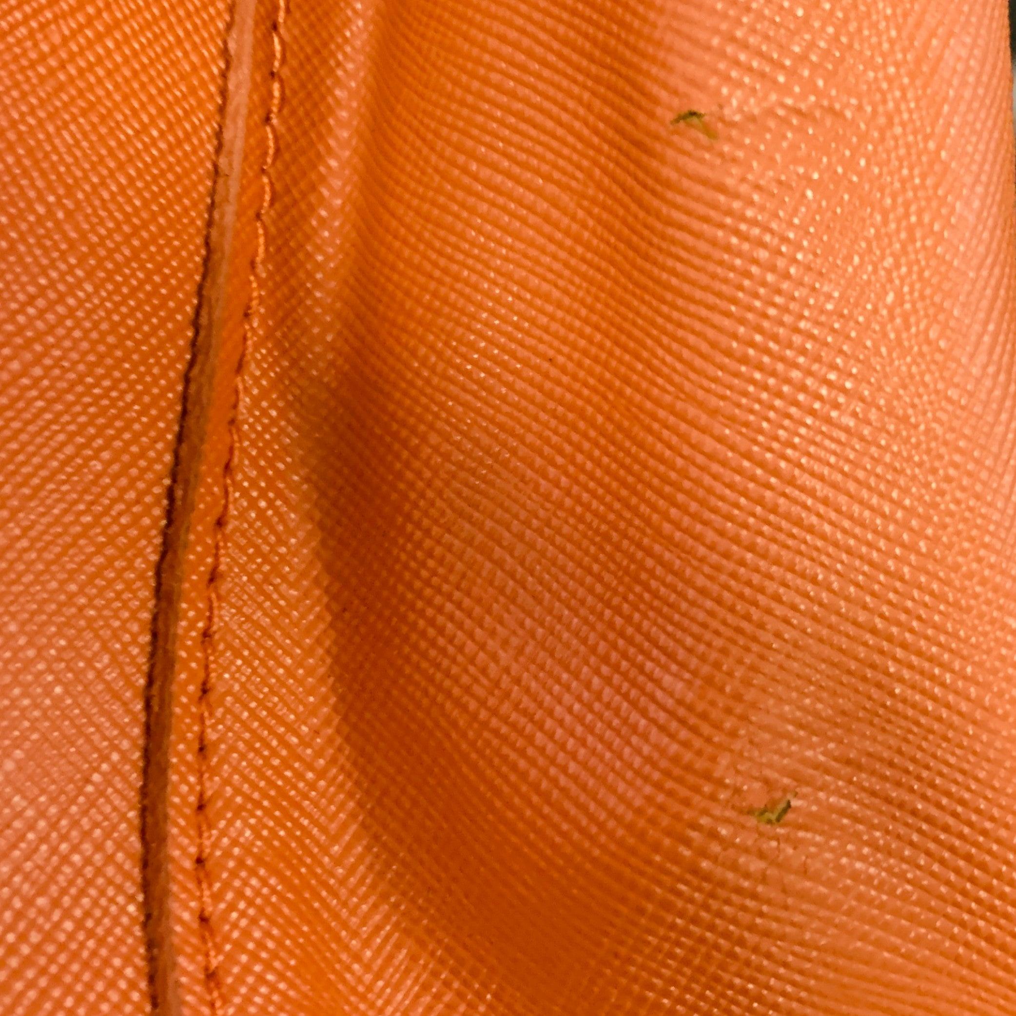 PRADA Galleria Orange Saffiano Leather Top Handles Handbag For Sale 5