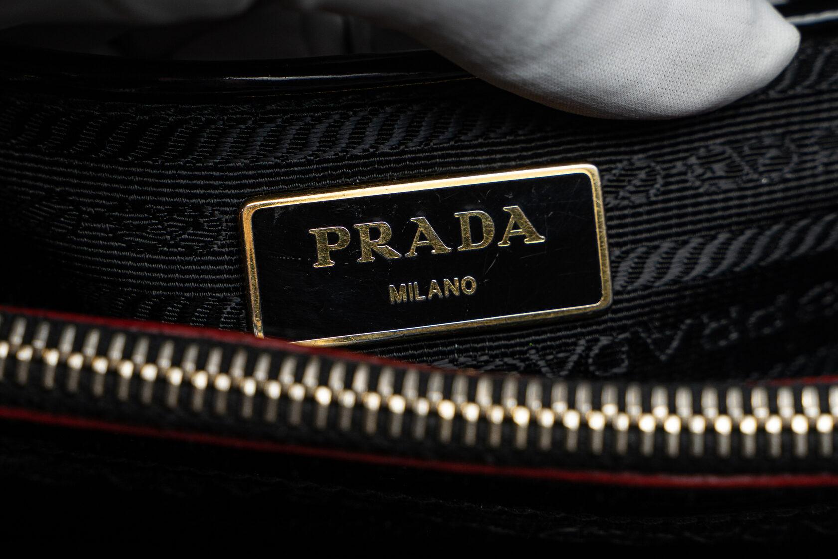 Prada Galleria Patent Leather Black For Sale 7