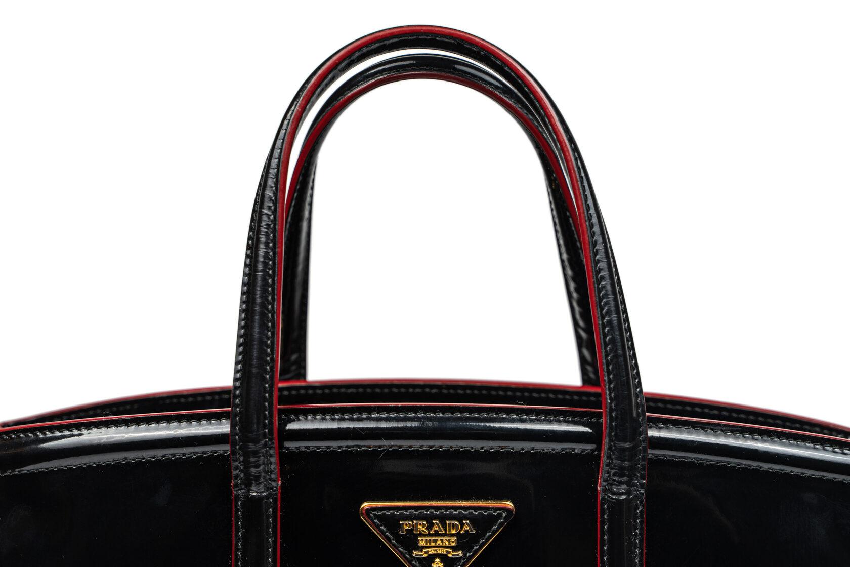 Prada Galleria Patent Leather Black For Sale 10