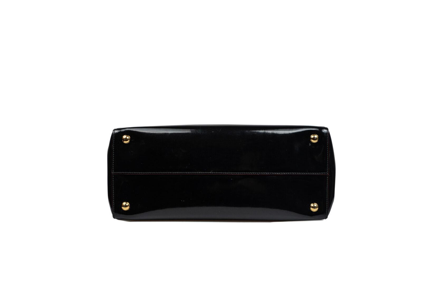 Prada Galleria Patent Leather Black For Sale 12