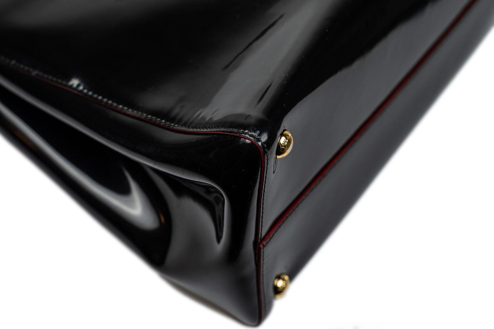 Prada Galleria Patent Leather Black For Sale 13