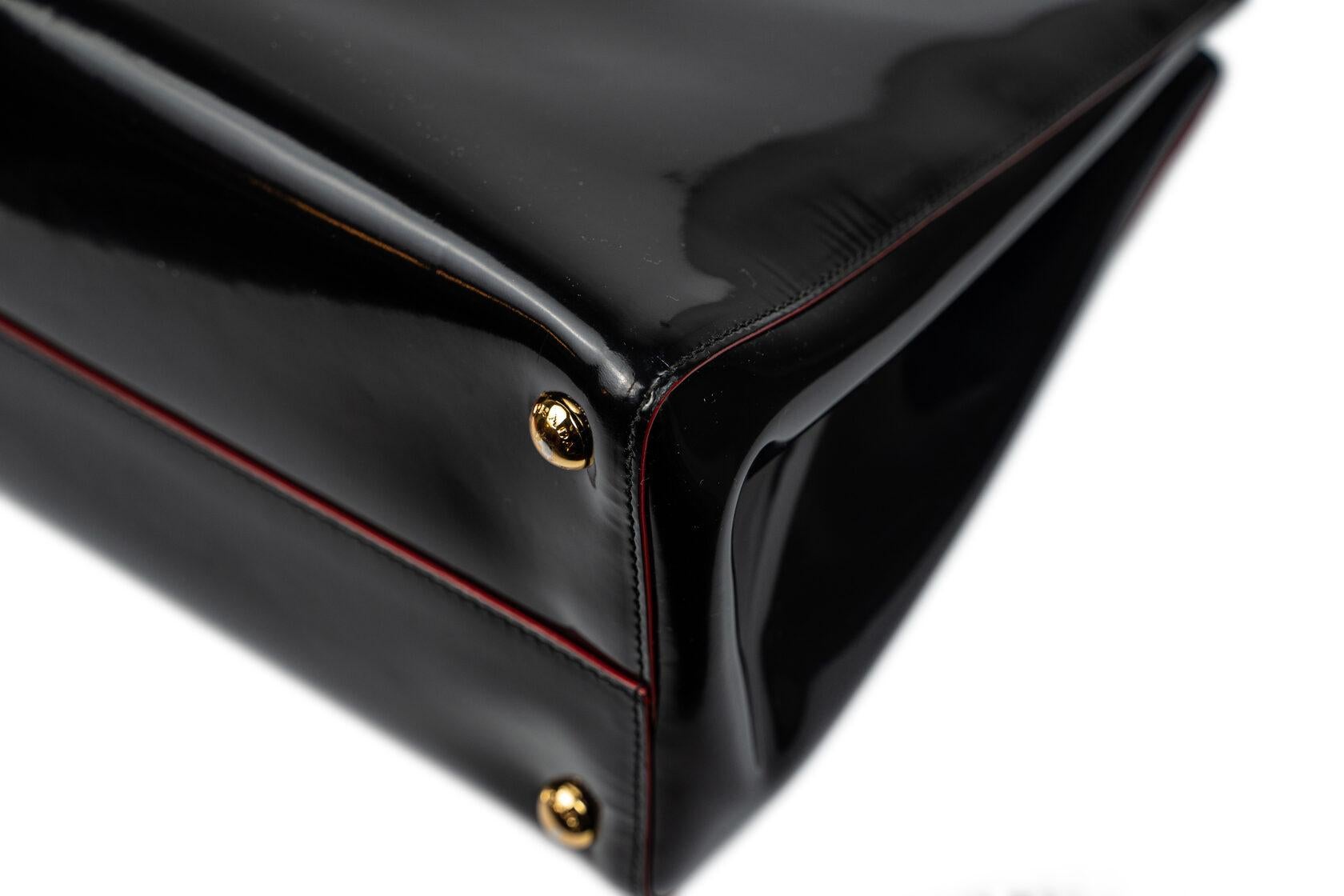 Prada Galleria Patent Leather Black For Sale 14