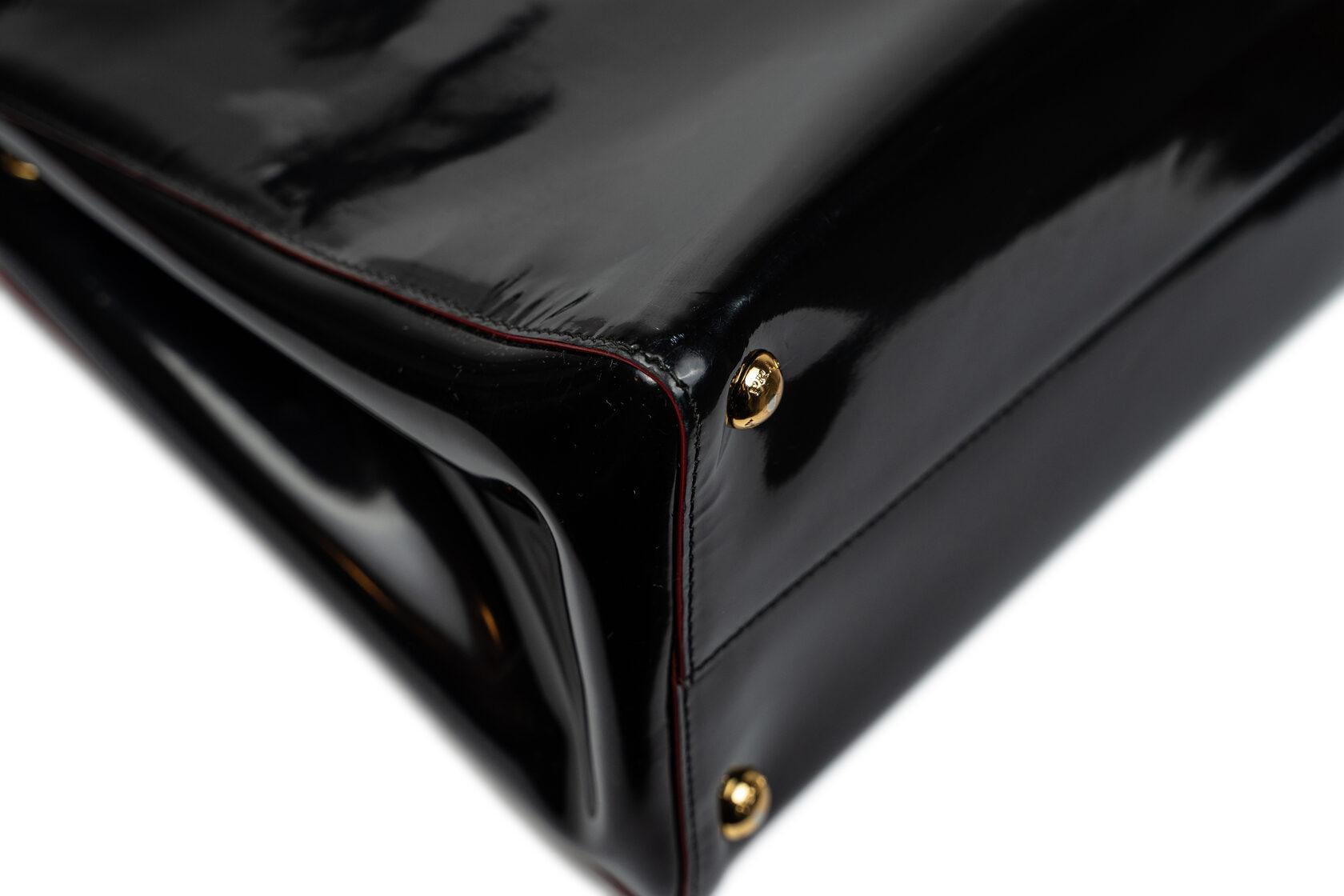 Prada Galleria Patent Leather Black For Sale 5