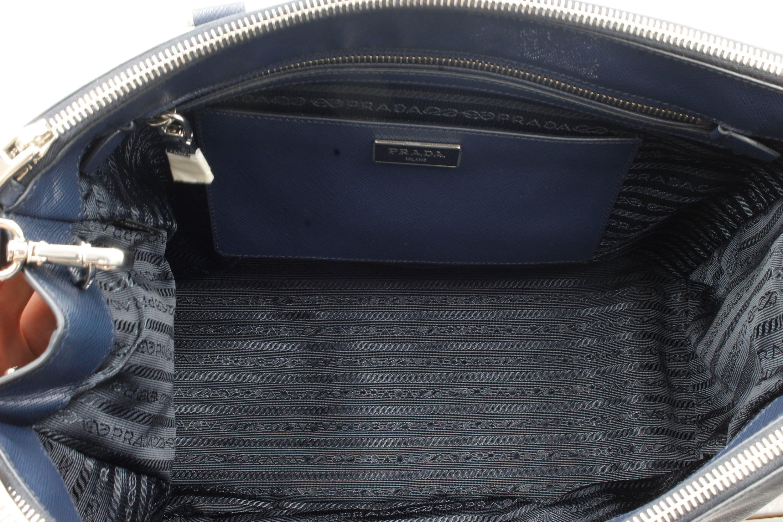 Women's Prada Galleria Saffiano Leather Bag 1BA274 Navy Blue