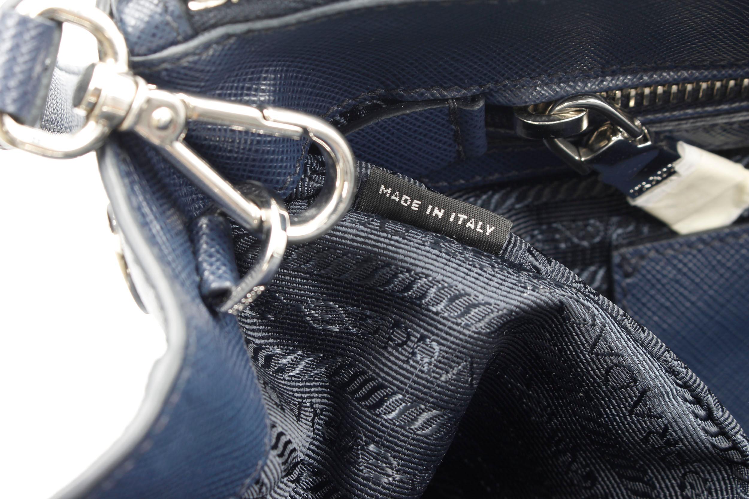 Prada Galleria Saffiano Leather Bag 1BA274 Navy Blue 1