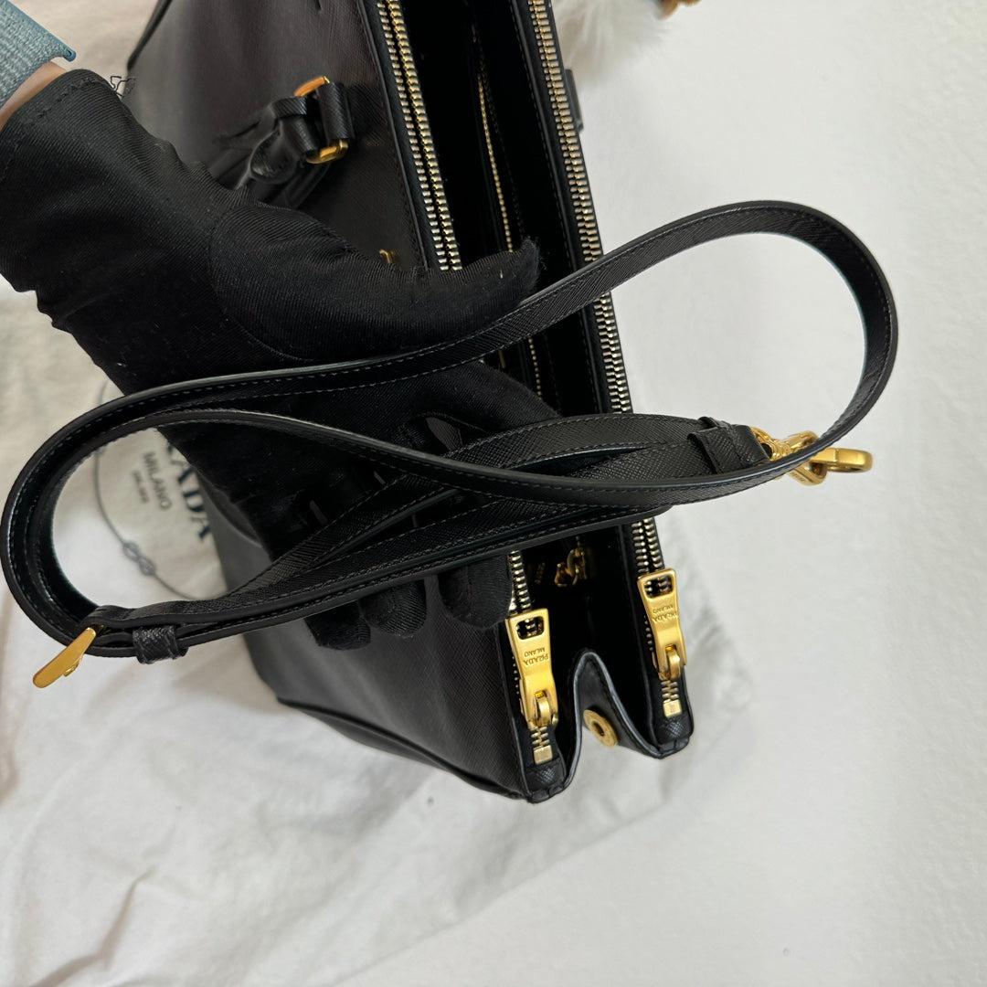 Prada Galleria Saffiano Leather Medium Black Handbag 33cm 3