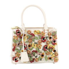 Prada Galliera Handbag Saffiano Leather with Applique Small