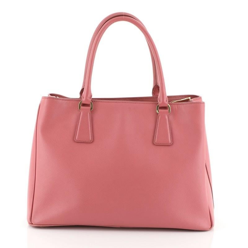 Pink Prada Gardener's Tote Saffiano Leather Medium
