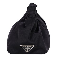 Prada Gathered Cosmetic Travel Pouch With A Logo To The Side