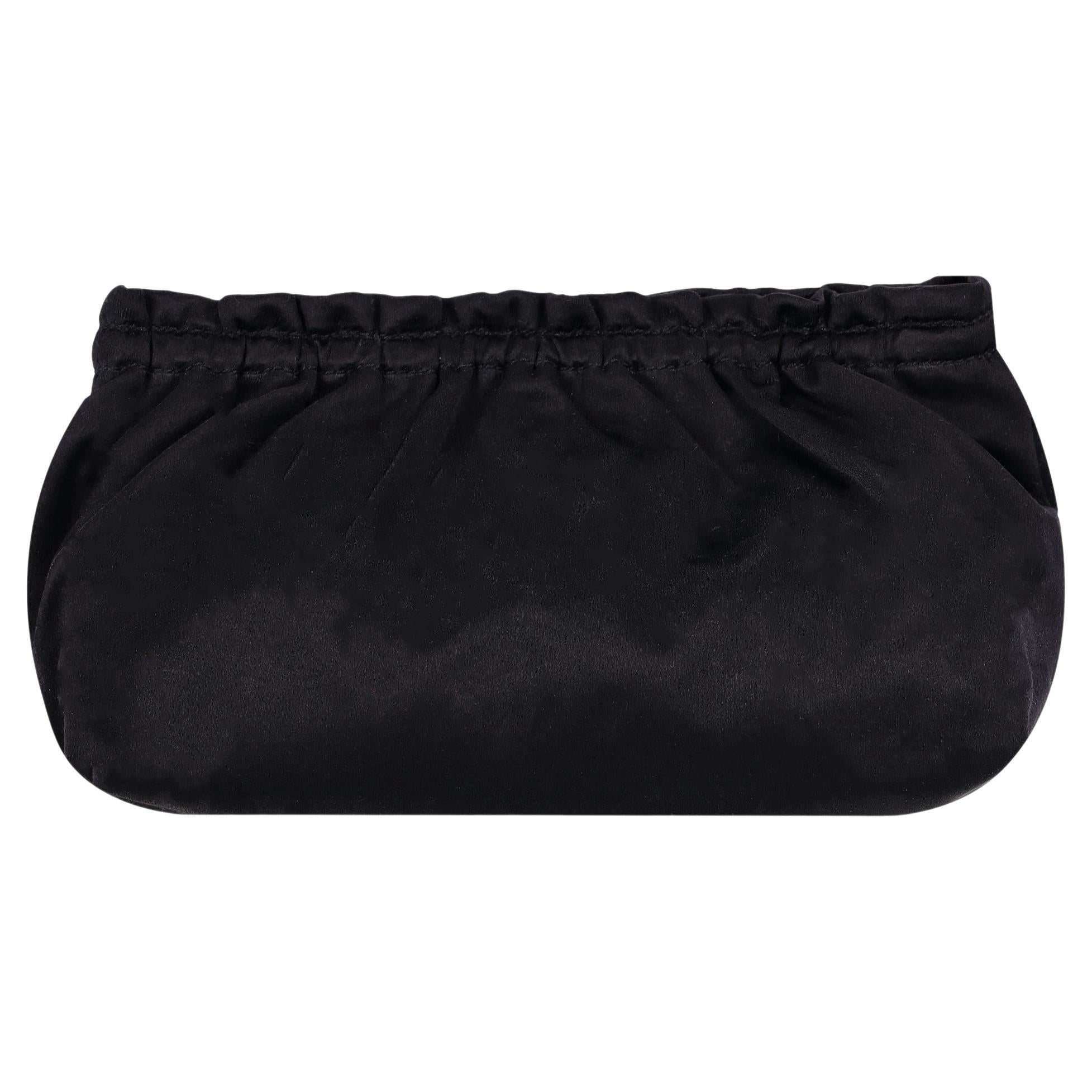 Prada Gathered Cosmetic Travel Pouch With A Logo To The Side