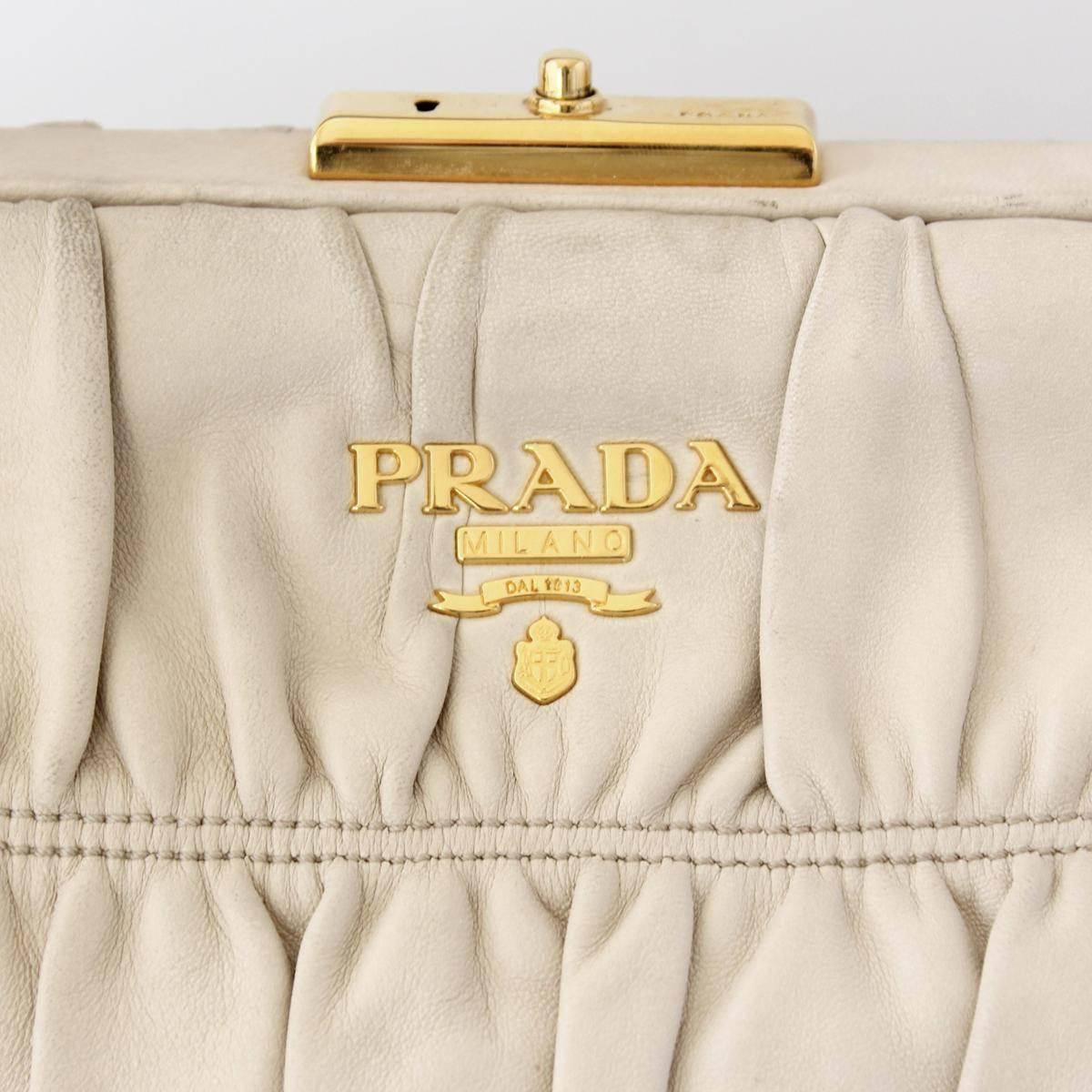 Women's Prada Gaufre Beige Bag
