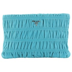 Prada Gaufre Clutch Leather