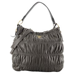Prada Gaufre Convertible Hobo Nappa Leather Medium