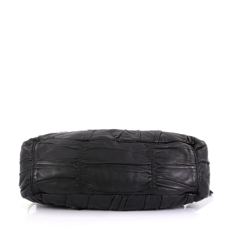 Prada Gaufre Convertible Satchel Nappa Leather Medium In Good Condition In NY, NY