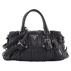 Prada Gaufre Convertible Satchel Nappa Leather Medium