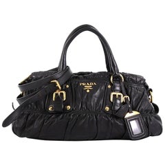 Prada Gaufre Convertible Satchel Nappa Leather Medium