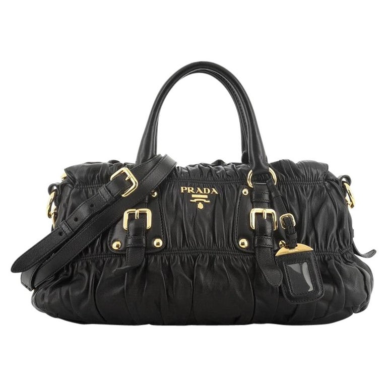 Prada Gaufre Convertible Satchel Nappa Leather Medium at 1stDibs