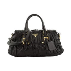 Prada Gaufre Convertible Satchel Nappa Leather Medium