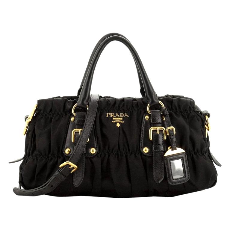 Prada Gaufre Convertible Satchel Tessuto Medium at 1stDibs